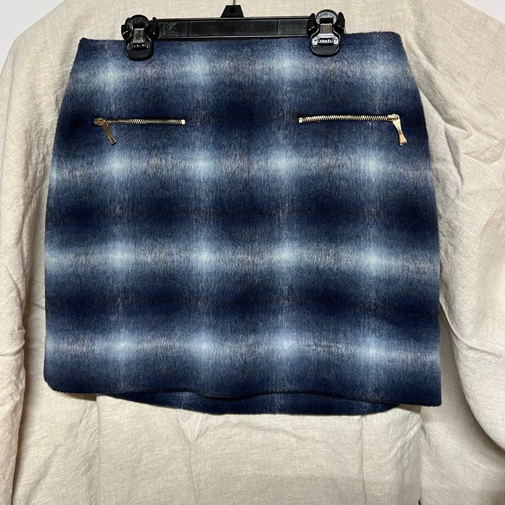 Kate Spade Blue Mini Plaid Skirt
